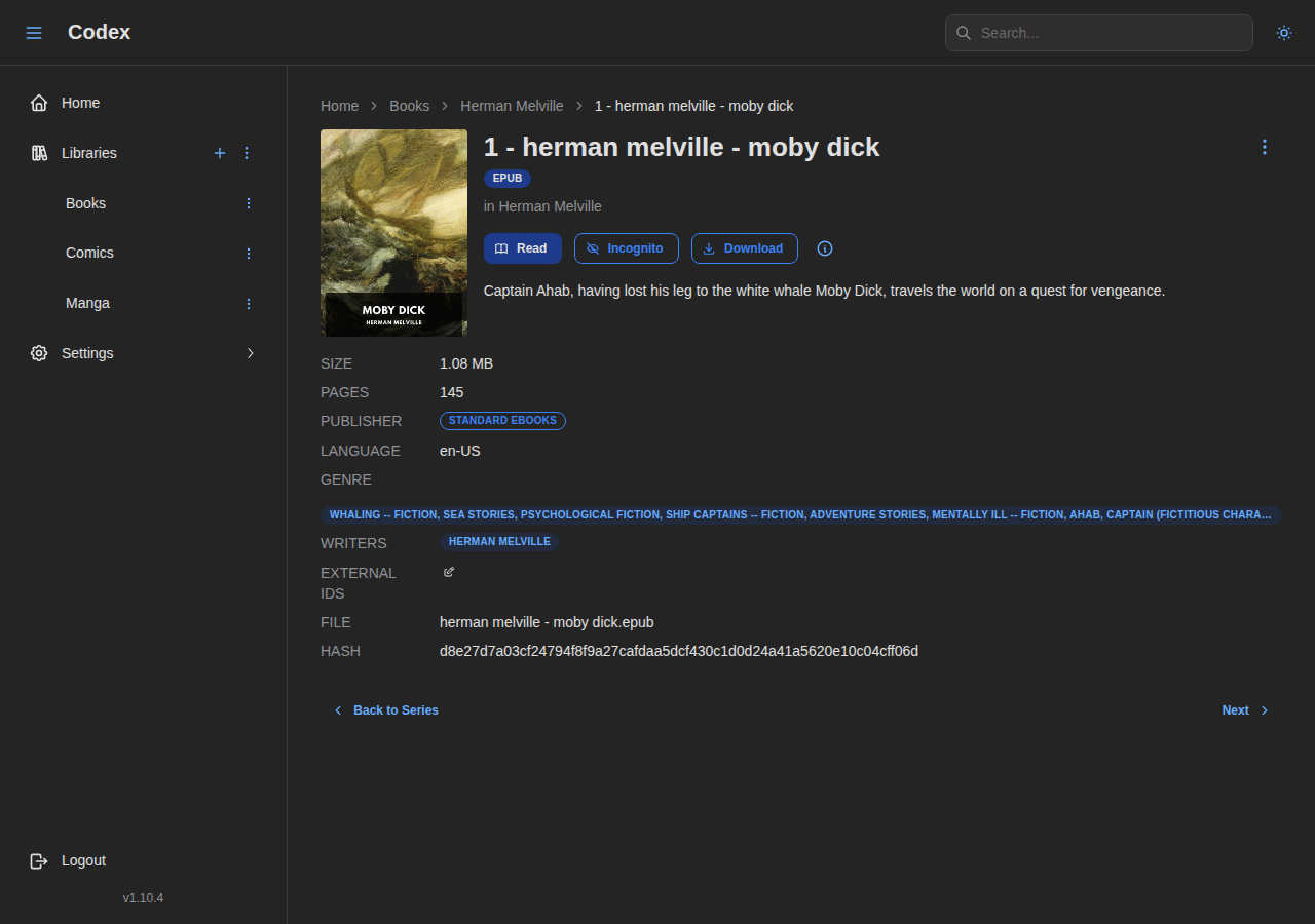 Book Details Page